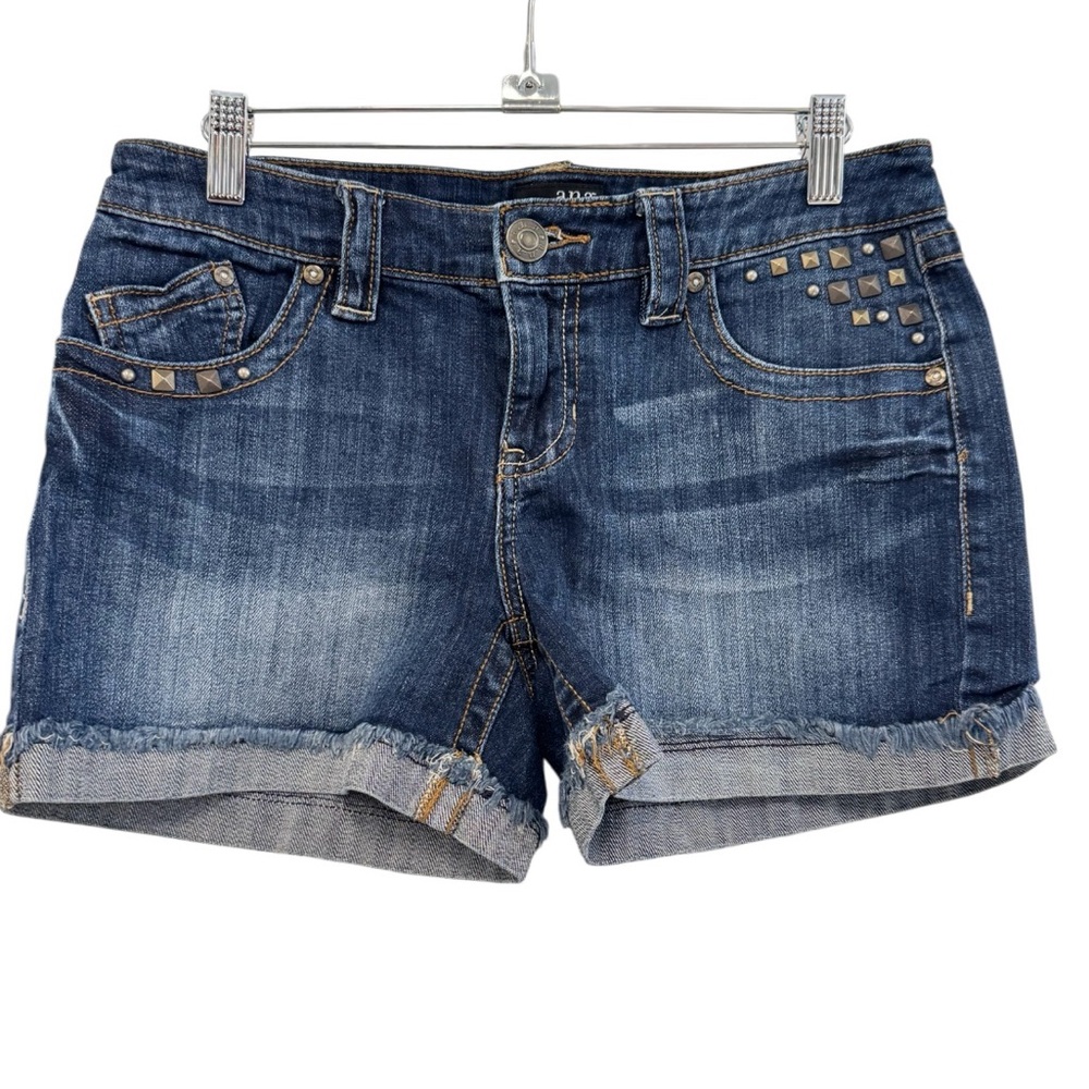 a.n.a Blue Studded Jean Shorts Size 6
